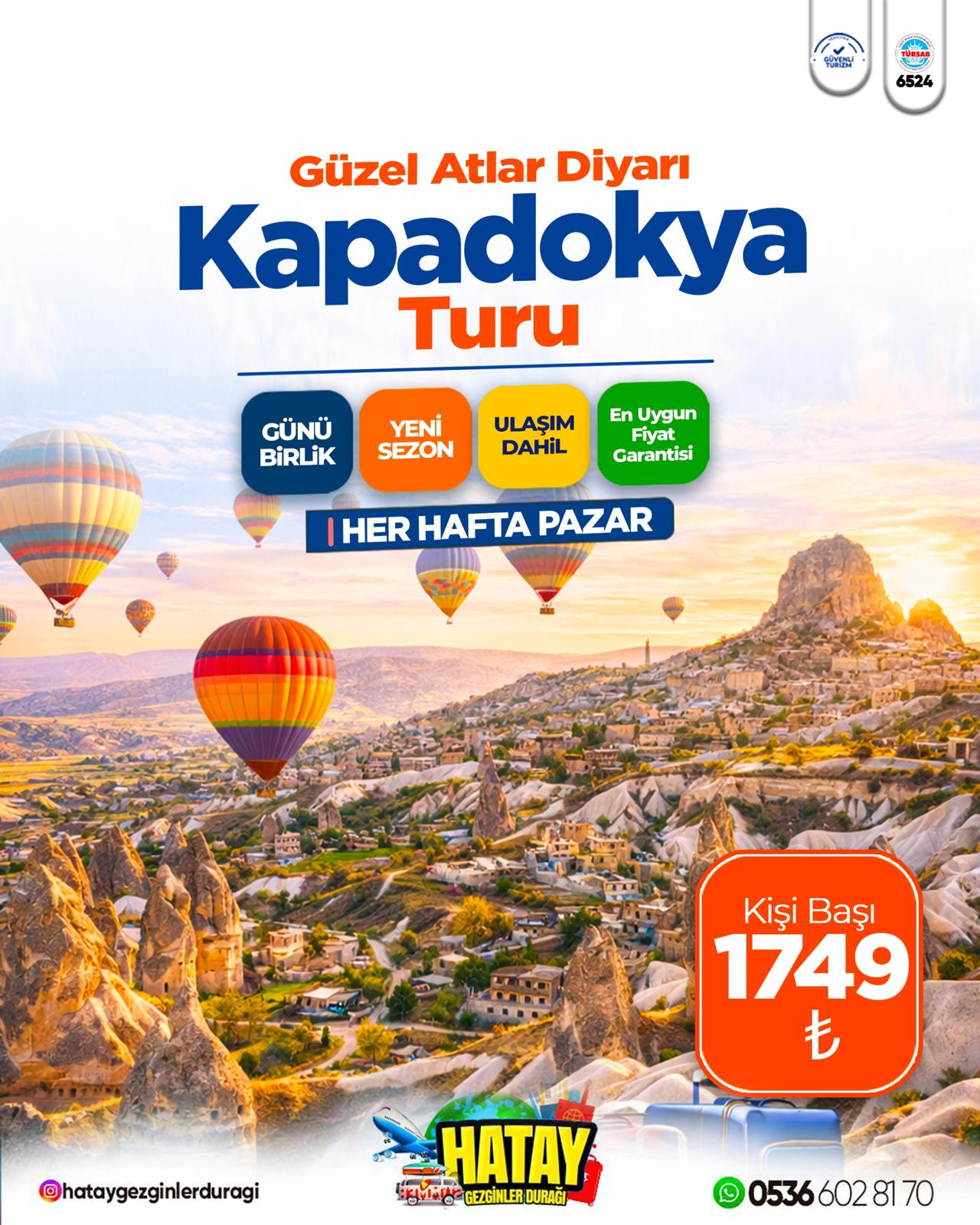 GÜNÜBİRLİK KAPADOKYA TURU